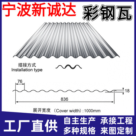 抗风耐压彩钢瓦780型（型号CGW-780A）